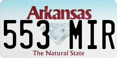 AR license plate 553MIR