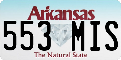 AR license plate 553MIS