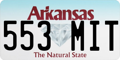 AR license plate 553MIT