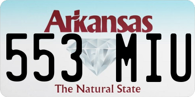AR license plate 553MIU