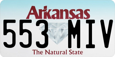 AR license plate 553MIV
