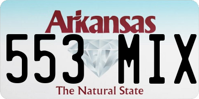 AR license plate 553MIX