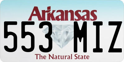 AR license plate 553MIZ