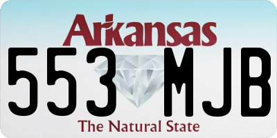 AR license plate 553MJB