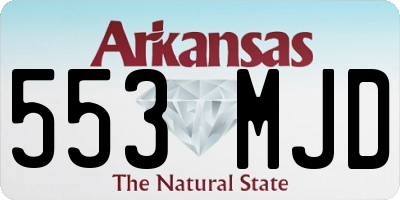 AR license plate 553MJD