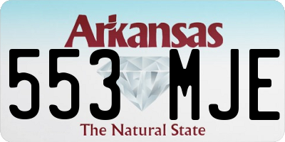 AR license plate 553MJE