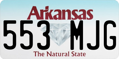 AR license plate 553MJG