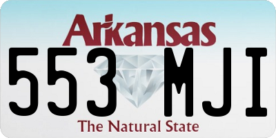 AR license plate 553MJI