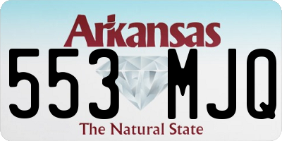 AR license plate 553MJQ