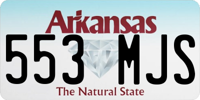 AR license plate 553MJS
