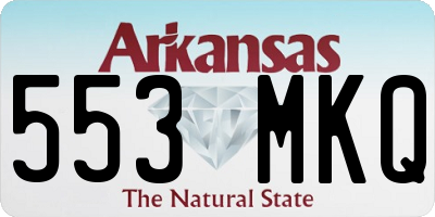 AR license plate 553MKQ