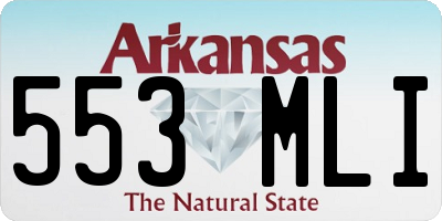 AR license plate 553MLI