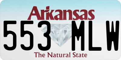 AR license plate 553MLW