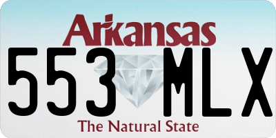 AR license plate 553MLX