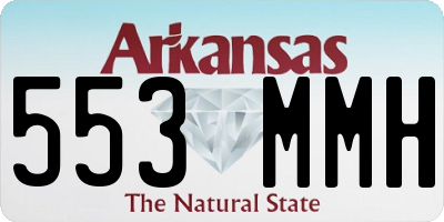 AR license plate 553MMH