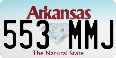 AR license plate 553MMJ
