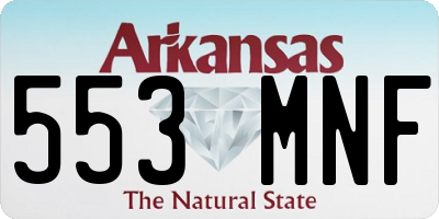 AR license plate 553MNF