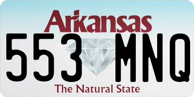 AR license plate 553MNQ