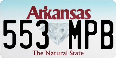 AR license plate 553MPB