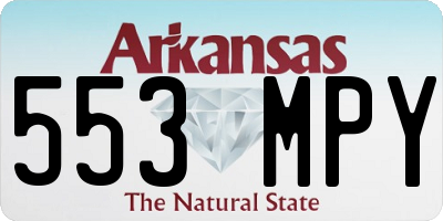 AR license plate 553MPY