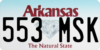 AR license plate 553MSK