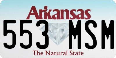 AR license plate 553MSM