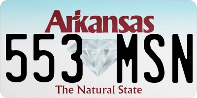 AR license plate 553MSN