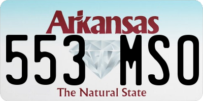 AR license plate 553MSO