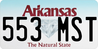 AR license plate 553MST