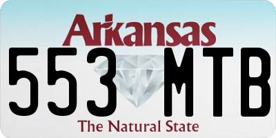 AR license plate 553MTB