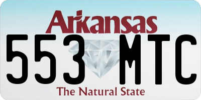 AR license plate 553MTC