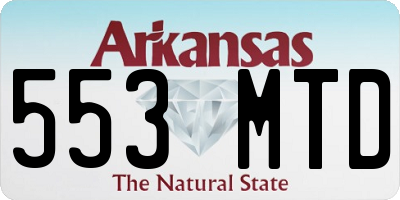 AR license plate 553MTD