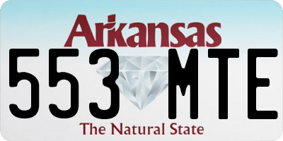 AR license plate 553MTE