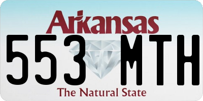 AR license plate 553MTH