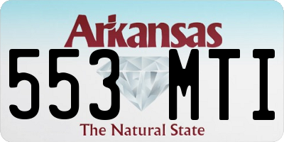 AR license plate 553MTI