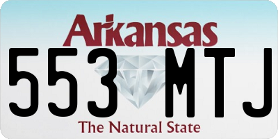 AR license plate 553MTJ