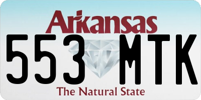 AR license plate 553MTK
