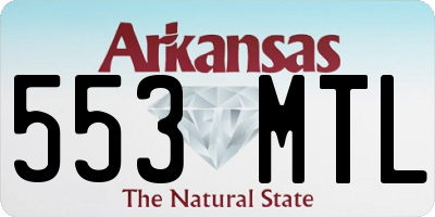 AR license plate 553MTL