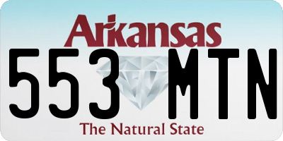 AR license plate 553MTN