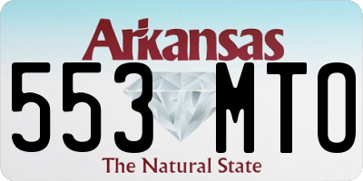 AR license plate 553MTO