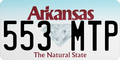 AR license plate 553MTP