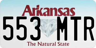 AR license plate 553MTR