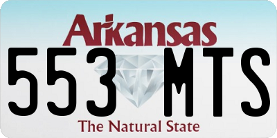 AR license plate 553MTS