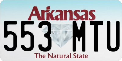 AR license plate 553MTU