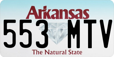 AR license plate 553MTV