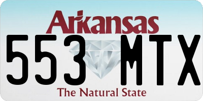 AR license plate 553MTX