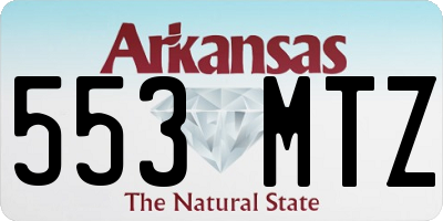 AR license plate 553MTZ