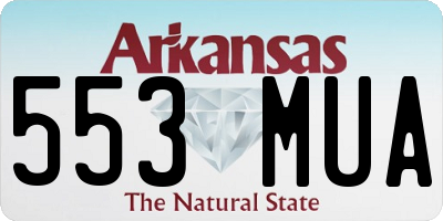 AR license plate 553MUA