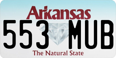 AR license plate 553MUB