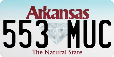 AR license plate 553MUC